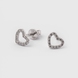 White Gold Heart Diamond Earrings 317641121 from the manufacturer of jewelry LUNET JEWELERY at the price of $286 UAH: 1