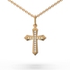 Хрестик «Міні» з червоного золота, з діамантами 13362421