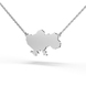 Ukraine Map White Diamond Necklace 727041121