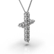 White Gold Diamond Cross Neklace 739511121