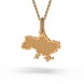 Ukraine Map Red Gold Pendant 128492400 from the manufacturer of jewelry LUNET JEWELERY at the price of $80 UAH: 3