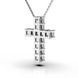 White Gold Diamond Cross with Chainlet 118001122