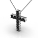 White Gold Diamond Cross with Chainlet 118001122