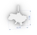 Ukraine Map White Gold Pendant 128461100 from the manufacturer of jewelry LUNET JEWELERY at the price of $106 UAH: 3
