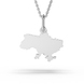 Ukraine Map White Gold Pendant 128461100 from the manufacturer of jewelry LUNET JEWELERY at the price of $106 UAH: 7