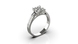 White Gold Diamond Ring 23651121 from the manufacturer of jewelry LUNET JEWELERY at the price of  UAH: 4