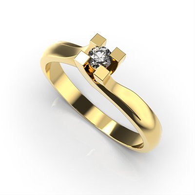 Кольцо из красного золота, с бриллиантом 25082421 от производителя ювелирных украшений LUNET JEWELLERY по цене 10 793 грн грн.