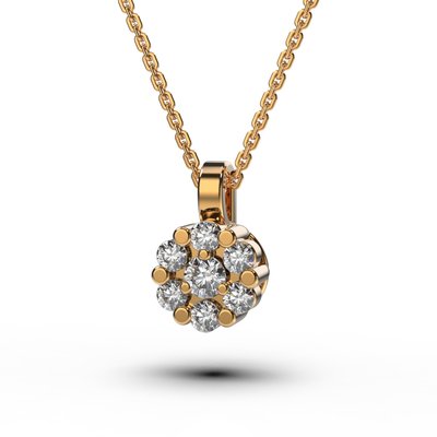 Red Gold Diamond Necklace 14692421 from the manufacturer of jewelry LUNET JEWELERY at the price of $347 UAH.