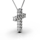 White Gold Diamond Cross with Chainlet 117971121