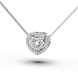 Кольє "Серце" з білого золота, з діамантами 15421121