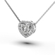 Кольє "Серце" з білого золота, з діамантами 15421121