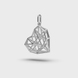 White Gold Heart Pendant without Stones 11261100