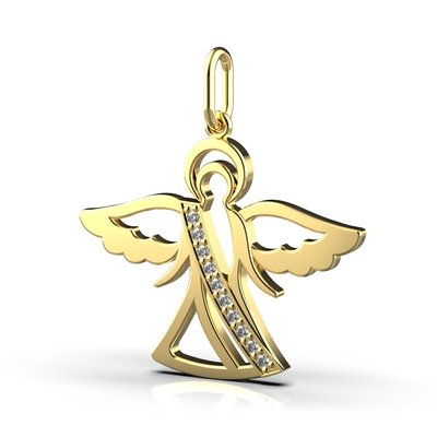 Red Gold Diamond "Angel" Pendant 16372421 from the manufacturer of jewelry LUNET JEWELERY at the price of $301 UAH.
