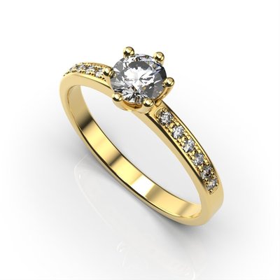 Кольцо с красного золота, с бриллиантами 28842421 от производителя ювелирных украшений LUNET JEWELLERY по цене 39 341 грн грн.