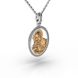 Підвіска-іконка Божа Матір з комбінованого золота, з діамантами 132771121 від виробника ювелірних прикрас LUNET JEWELLERY по ціні 24 442 грн грн: 3