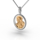 Підвіска-іконка Божа Матір з комбінованого золота, з діамантами 132771121 від виробника ювелірних прикрас LUNET JEWELLERY по ціні 24 442 грн грн: 5