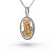 Підвіска-іконка Божа Матір з комбінованого золота, з діамантами 132771121 від виробника ювелірних прикрас LUNET JEWELLERY по ціні 24 442 грн грн: 2