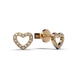 Red Gold Heart Diamond Earrings 317652421