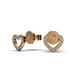 Red Gold Heart Diamond Earrings 317652421