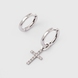 White Gold Diamond Earrings with cross 316251121 from the manufacturer of jewelry LUNET JEWELERY at the price of $929 UAH: 1
