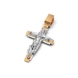 Хрест чоловічий «Трьох Святих» з комбінованого золота 114301100