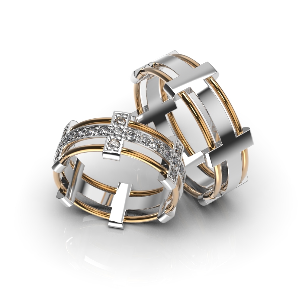 Mixed Metals Wedding Ring 214351100