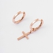 Red Gold Earrings with cross 316282400 from the manufacturer of jewelry LUNET JEWELERY at the price of $439 UAH: 1