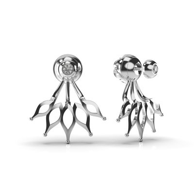 White Gold Diamond Earrings 316871121 from the manufacturer of jewelry LUNET JEWELERY at the price of $754 UAH.