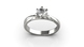 White Gold Diamond Ring 23681121 from the manufacturer of jewelry LUNET JEWELERY at the price of  UAH: 3