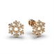 Red Gold Diamond Earrings 311962421