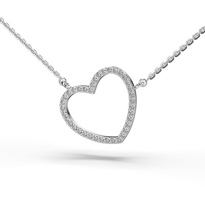 White Gold Diamond Necklace 110131121 from the manufacturer of jewelry LUNET JEWELERY at the price of $450 UAH.