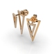 Red Gold Diamond Earrings 316962421