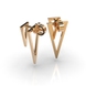 Red Gold Diamond Earrings 316962421