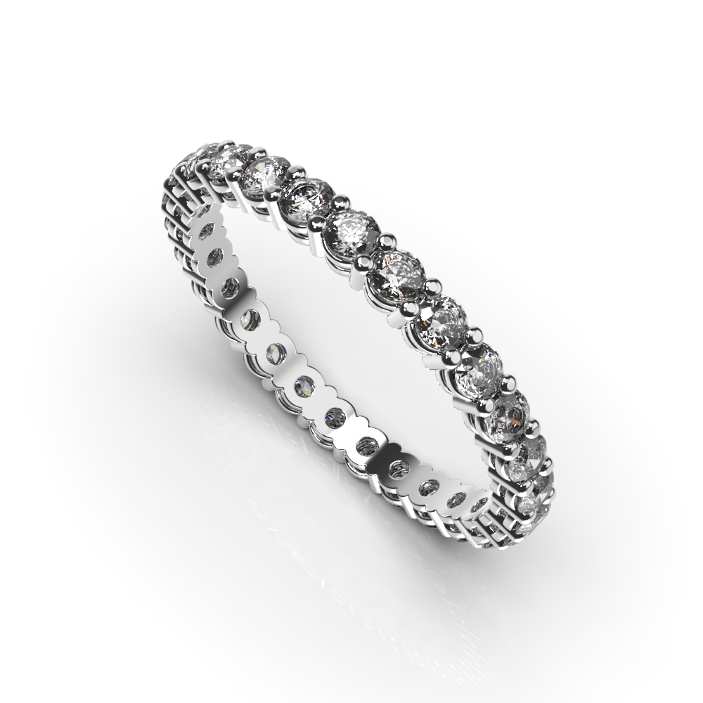 White Gold Diamond Wedding Ring 215171121