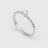 White Gold Diamond Ring 228031121 from the manufacturer of jewelry LUNET JEWELERY