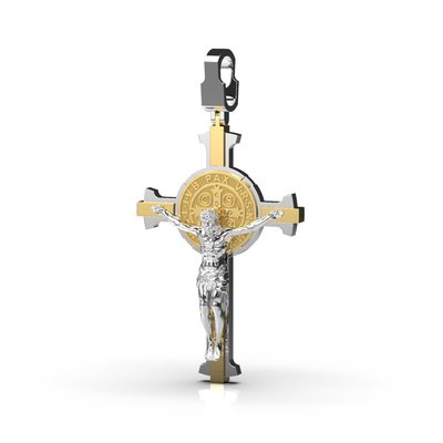 Крестик "Св Бенедикт" из комбинированных металлов 11932400