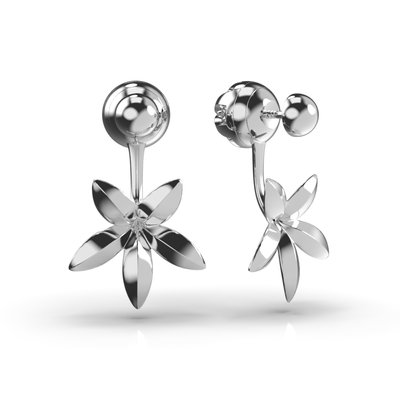 White Gold Earrings without Stones 316641100 from the manufacturer of jewelry LUNET JEWELERY at the price of $617 UAH.