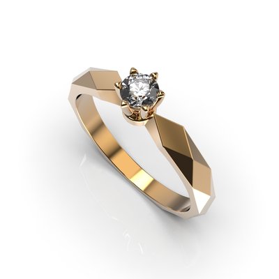 Кольцо с красного золота, с бриллиантом 23202421 от производителя ювелирных украшений LUNET JEWELLERY по цене 13 338 грн грн.
