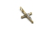 Хрестик "Дитячий" з комбінованого золота, з діамантом 11212421