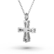 White Gold Diamond Cross with Chainlet 114321121