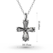 White Gold Diamond Cross with Chainlet 114321121