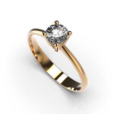 Кольцо с красного золота, с бриллиантом 211232421 от производителя ювелирных украшений LUNET JEWELLERY по цене 36 989 грн грн.