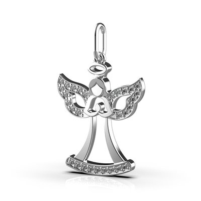White Gold Diamond "Angel" Pendant 16431121 from the manufacturer of jewelry LUNET JEWELERY at the price of $414 UAH.