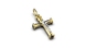 Дитячий хрестик з комбінованого золота, з діамантами 11201122