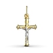Дитячий хрестик з комбінованого золота, з діамантами 11201122