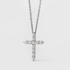 White Gold Diamond Cross with Chainlet 118281121