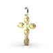 Хрестик з комбінованого золота 11682400