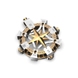 Підвіска "Роза Вітрів" з комбінованого золота, з діамантами 117592422