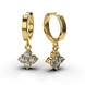 Yellow Gold Diamond Earrings 322983121 from the manufacturer of jewelry LUNET JEWELERY at the price of $1 087 UAH: 6