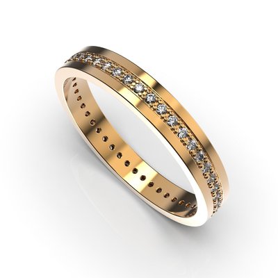Red Gold Diamond Wedding Ring 29382421 from the manufacturer of jewelry LUNET JEWELERY at the price of $452 UAH.